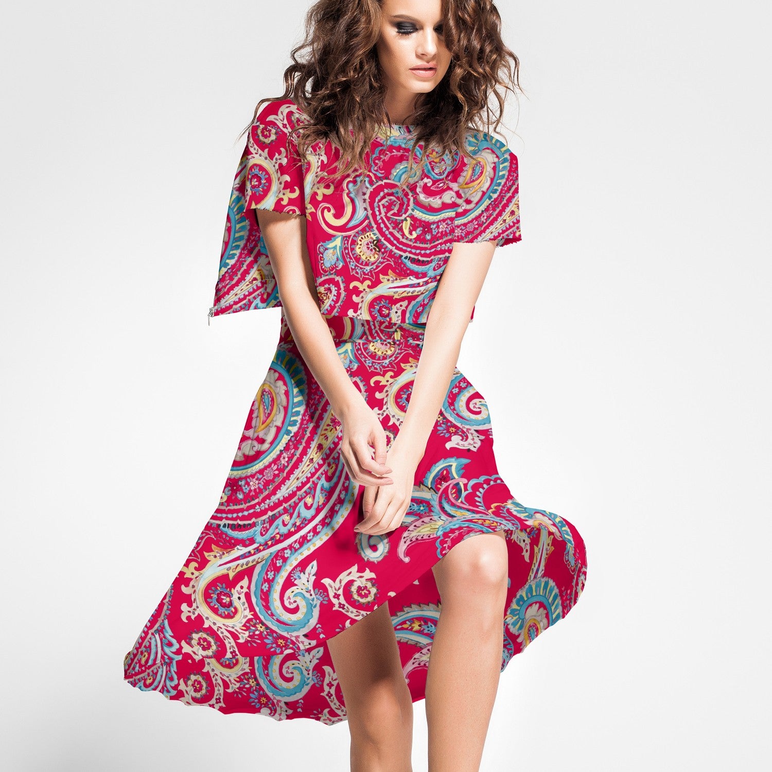 Sergé Biélastique Cachemire Rouge - Ribes y Casals