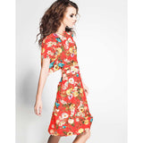 Sergé Bi-élastique Oeillets Rouge - Ribes y Casals