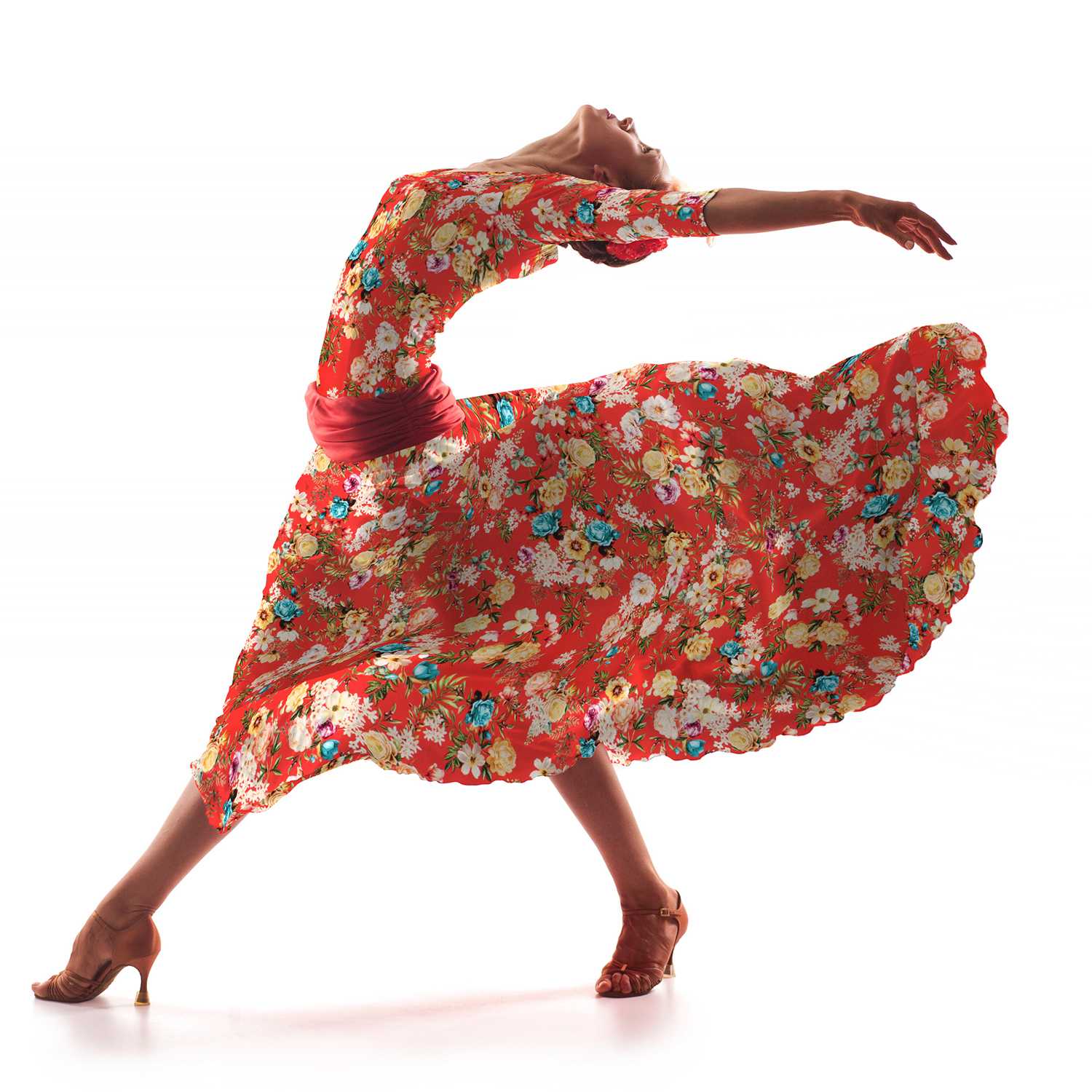 Sergé Bi-élastique Oeillets Rouge - Ribes y Casals