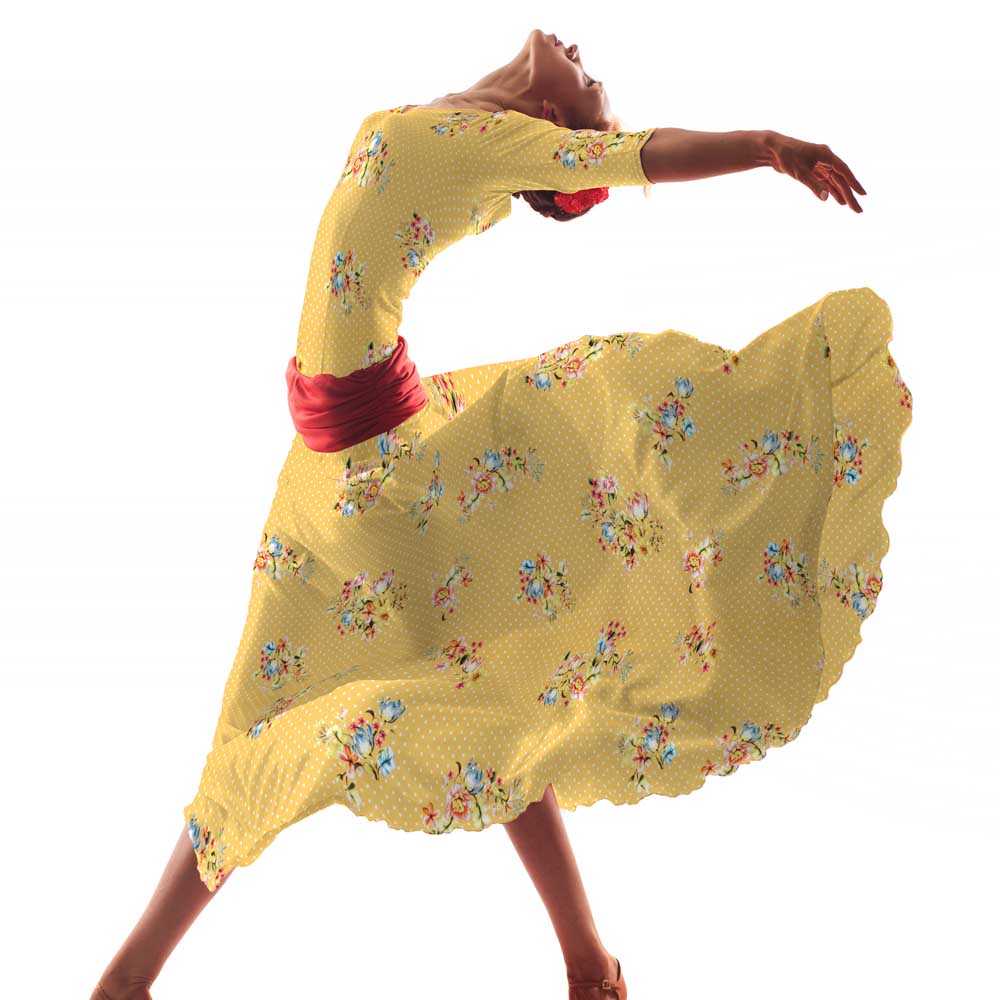 Sergé Biélastique Albero Floral - Ribes y Casals