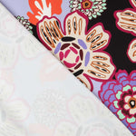 Sergé Bi-élastique Lila Fleurs Rétro - Ribes y Casals