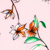 Sergé Biélastique Hibiscus Rose - Ribes y Casals