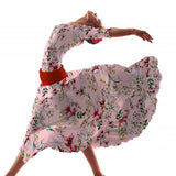 Sergé Biélastique Hibiscus Rose - Ribes y Casals