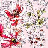 Sergé Biélastique Hibiscus Rose - Ribes y Casals