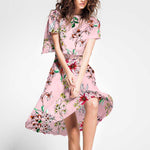 Sergé Biélastique Hibiscus Rose - Ribes y Casals