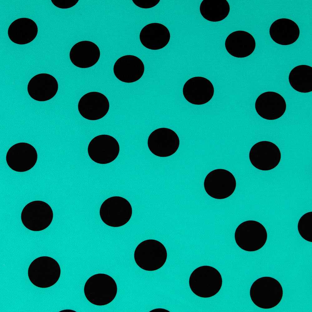 Sergé Biélastique Pois Vert - Ribes y Casals