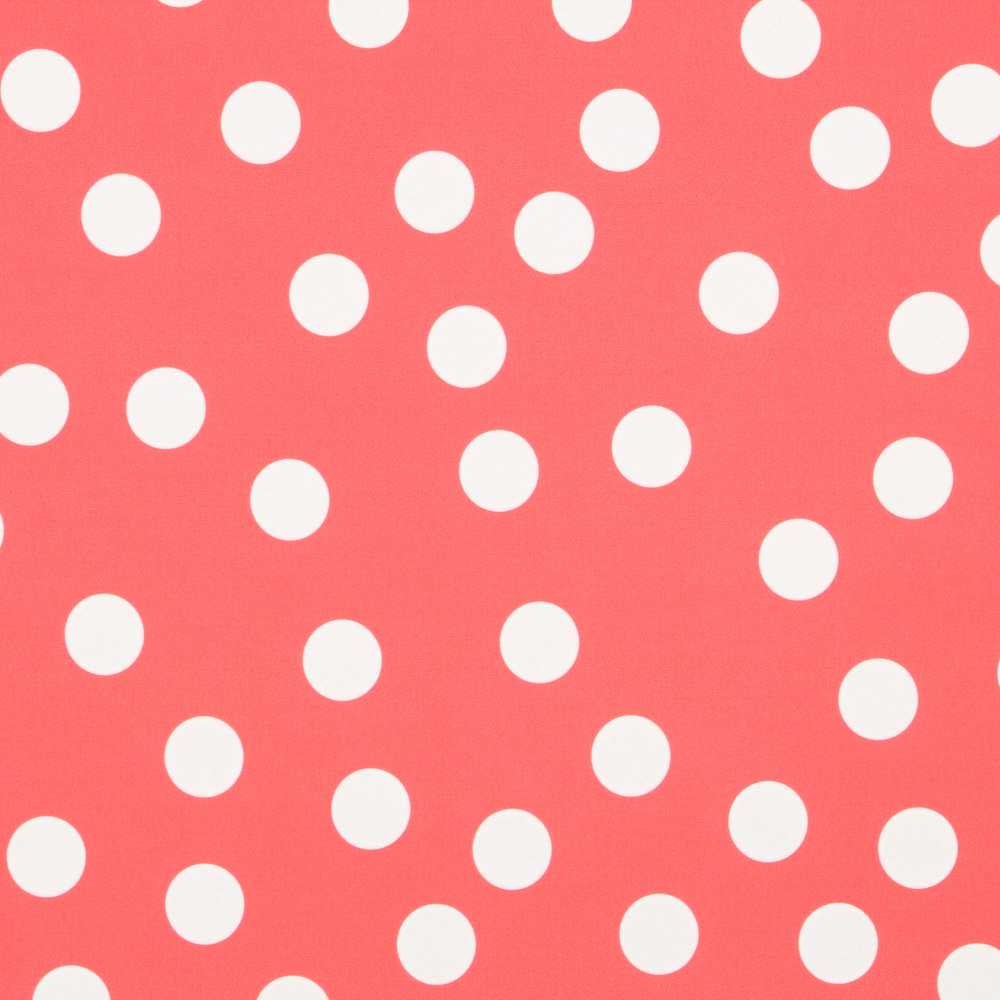 Sergé Bi-élastique Pois Corail - Ribes y Casals