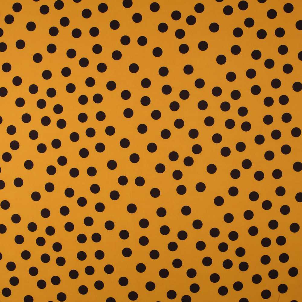 Sergé Bi-élastique Pois Doré - Ribes y Casals