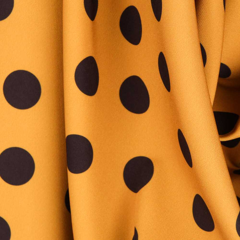 Sergé Bi-élastique Pois Doré - Ribes y Casals