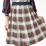 Sergé Écossais Grand Blanc Rouge - Ribes y Casals