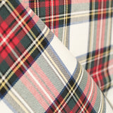 Sergé Écossais Grand Blanc Rouge - Ribes y Casals