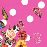 Sergé Stretch Fleurs y Pois  Rose - Ribes y Casals