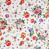 Sergé Stretch Fleuri Manille Écru - Ribes y Casals