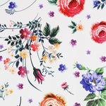 Sergé Stretch Fleuri Manille Écru - Ribes y Casals