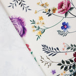 Sergé Stretch Fleuri Manille Écru - Ribes y Casals