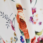 Sergé Stretch Fleuri Manille Écru - Ribes y Casals