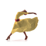 Sergé Élastique Pois Jaune - Ribes y Casals