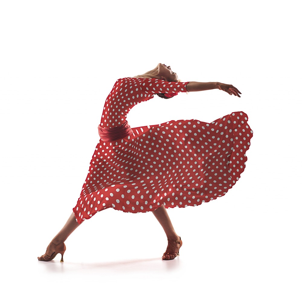 Twill Élastique corail à Pois - Ribes y Casals