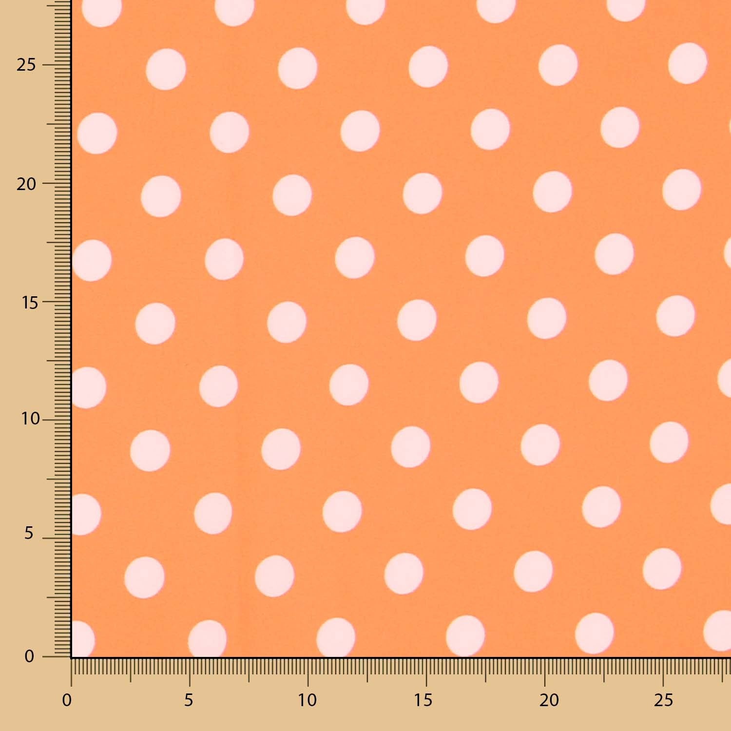 Sergé Élastique Pois mandarine - Ribes y Casals
