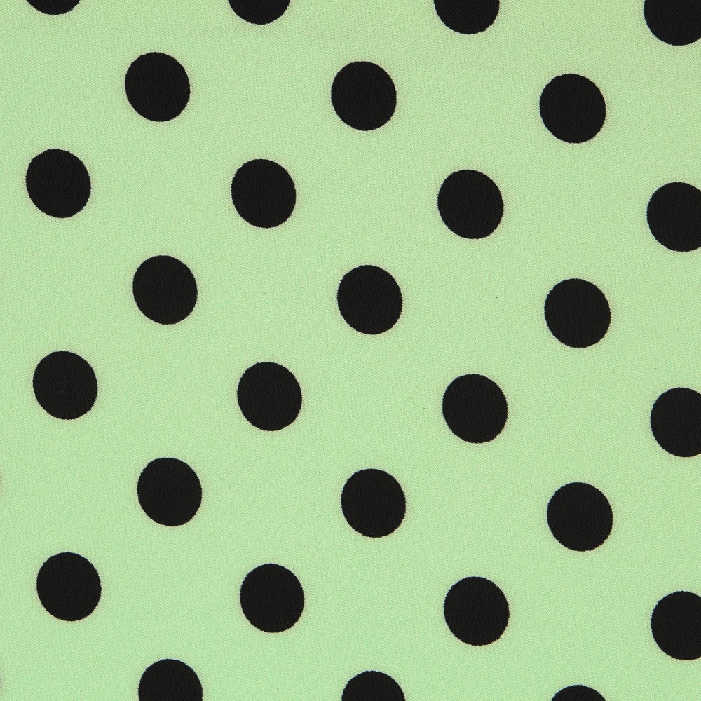 Sergé Élastique Noir Menthe - Ribes y Casals