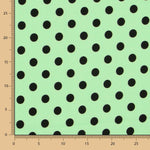 Sergé Élastique Noir Menthe - Ribes y Casals