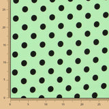 Sergé Élastique Noir Menthe - Ribes y Casals