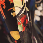 Sergé Stretch Fleurs Sauvages Noir - Ribes y Casals