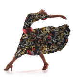 Sergé Stretch Fleurs Sauvages Noir - Ribes y Casals