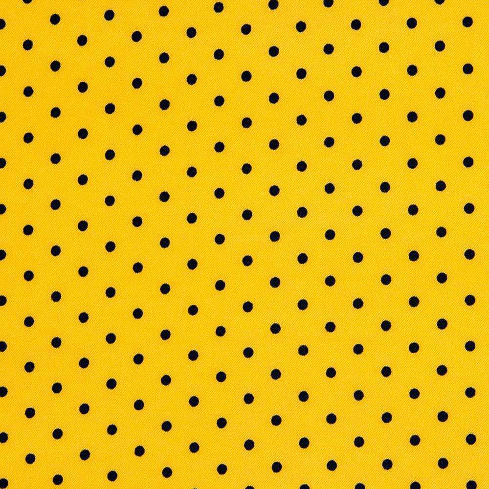 Sergé Stretch Pois Jaune Ocre 4mm - Ribes y Casals