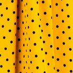 Sergé Stretch Pois Jaune Ocre 4mm - Ribes y Casals