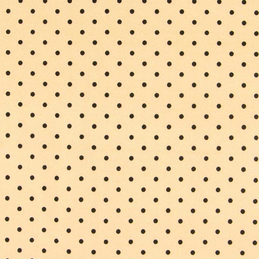 Sergé Stretch Pois Beige 4mm - Ribes y Casals