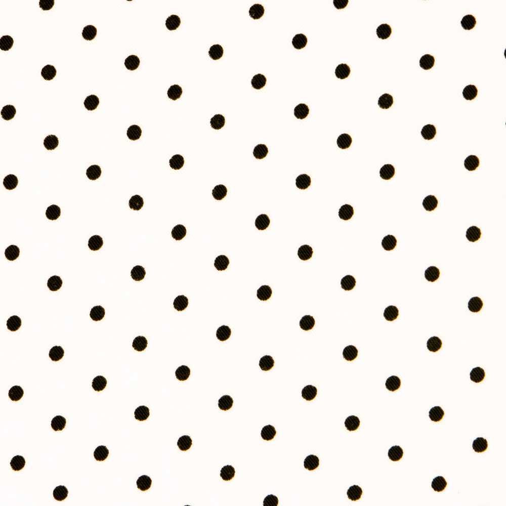 Sergé Stretch Pois Blanc 4mm - Ribes y Casals