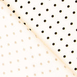 Sergé Stretch Pois Blanc 4mm - Ribes y Casals
