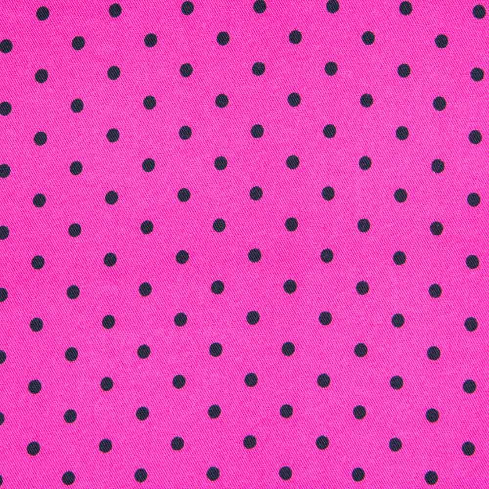 Sergé Stretch Pois Fuschia 4mm - Ribes y Casals