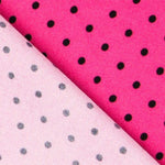 Sergé Stretch Pois Fuschia 4mm - Ribes y Casals