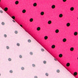Sergé Stretch Pois Fuschia 4mm - Ribes y Casals