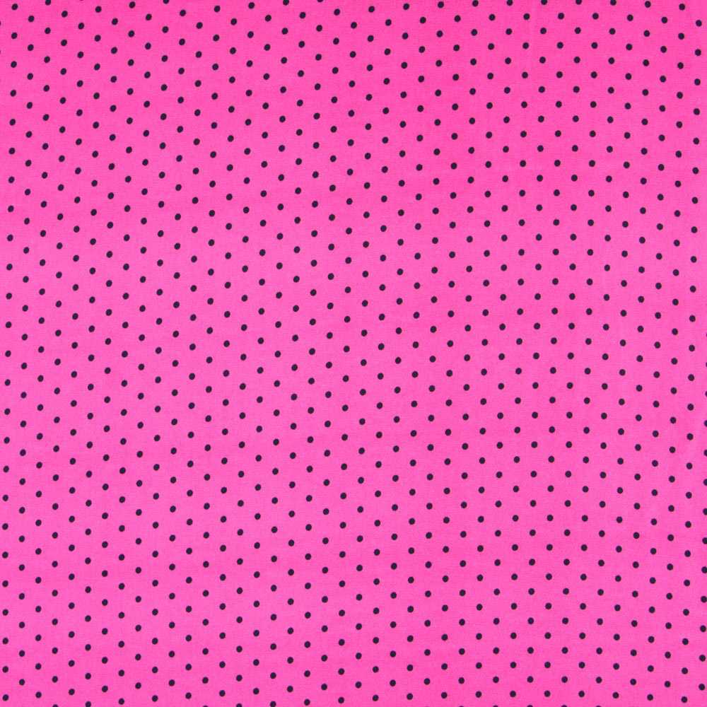 Sergé Stretch Pois Fuschia 4mm - Ribes y Casals