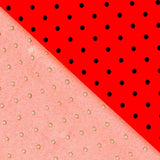 Sergé Stretch Pois Rouge 4mm - Ribes y Casals