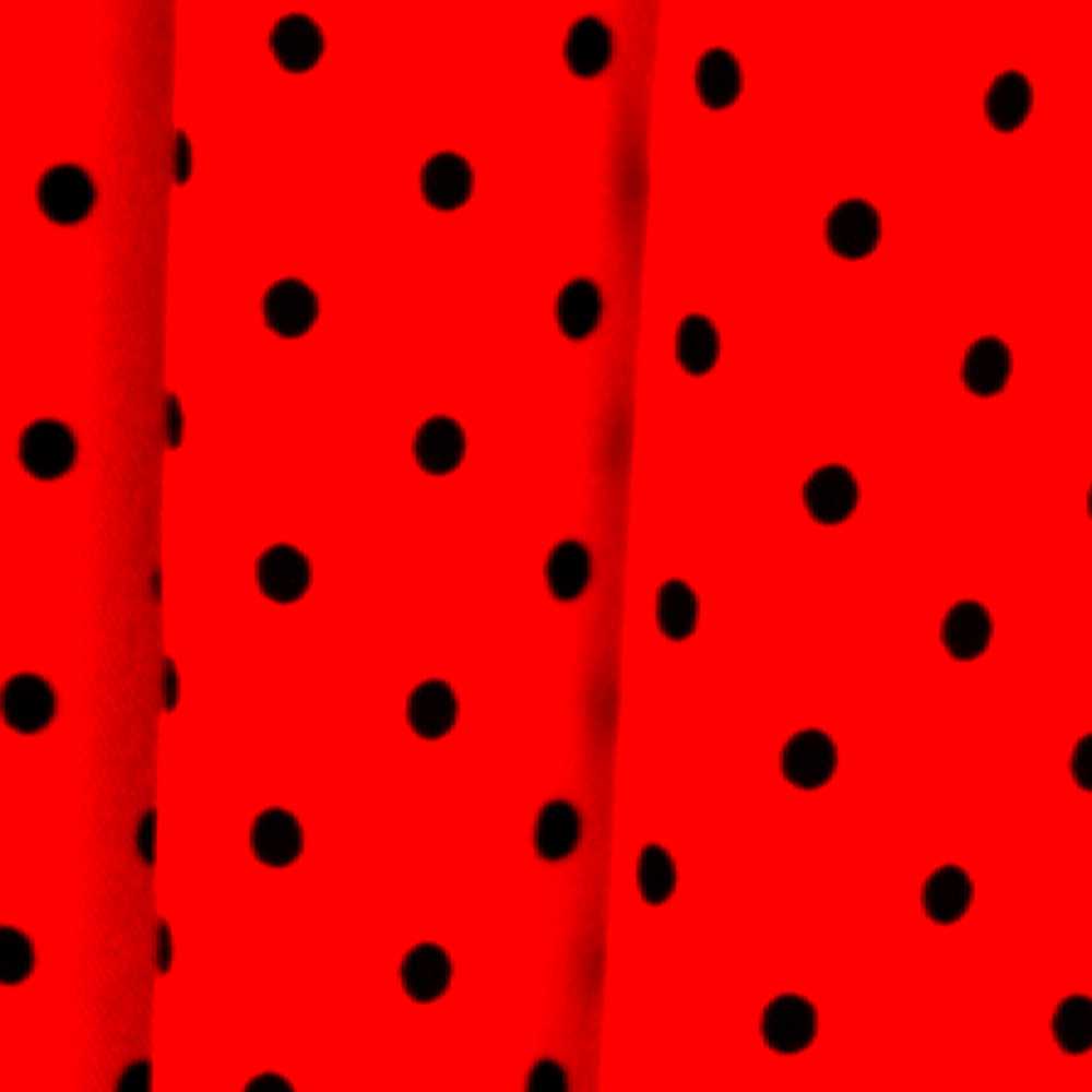 Sergé Stretch Pois Rouge 4mm - Ribes y Casals
