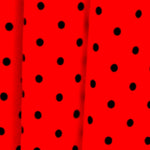 Sergé Stretch Pois Rouge 4mm - Ribes y Casals