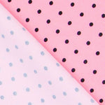 Sergé Stretch Pois Rose 4mm - Ribes y Casals