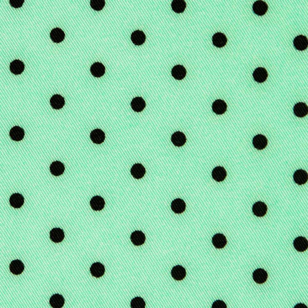 Sergé Stretch Pois Vert 4mm - Ribes y Casals