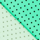 Sergé Stretch Pois Vert 4mm - Ribes y Casals