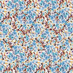 Viscose Sergé Petites Fleurs Turquoise - Ribes y Casals