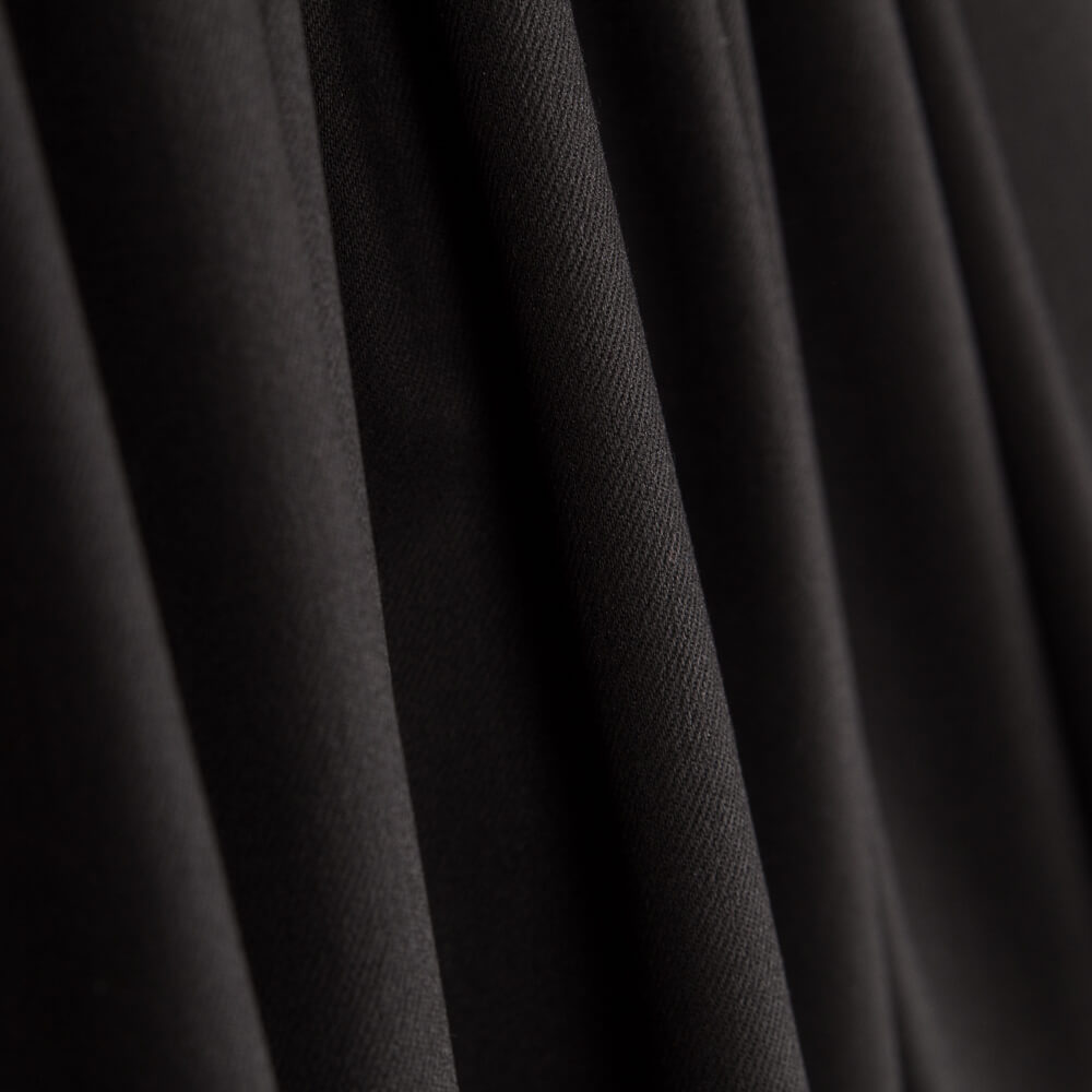 Coupon Twill Élastique Noir 150x130 Cm - Ribes y Casals