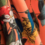 Sergé Stretch Fleurs Sauvages Mandarine - Ribes y Casals