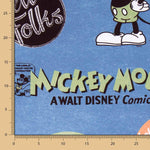 Sergé Imprimé Mickey Bleu Denim - Ribes y Casals