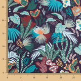 Sergé Oeko-Tex Jardin Tropical Bleu - Ribes y Casals