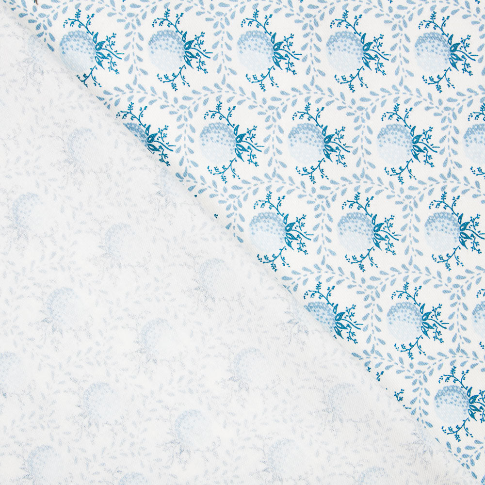 Sergé Spandex Baroque Bleu - Ribes y Casals