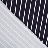 Satin Coton Stretch Rayé Marine - Ribes y Casals